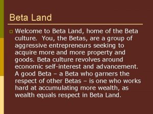 Beta Land p Welcome to Beta Land home