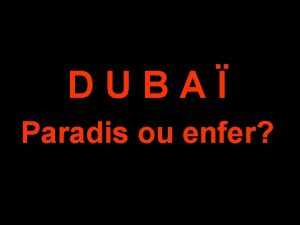 DUBA Paradis ou enfer DUBAYY 1971 Duba devient