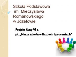 Szkoa Podstawowa im Mieczysawa Romanowskiego w Jzefowie Projekt