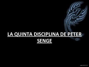 LA QUINTA DISCIPLINA DE PETER SENGE DOMINIO PERSONAL