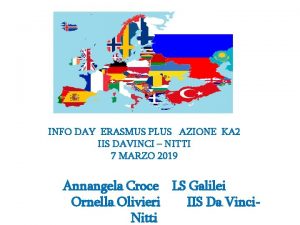 INFO DAY ERASMUS PLUS AZIONE KA 2 IIS