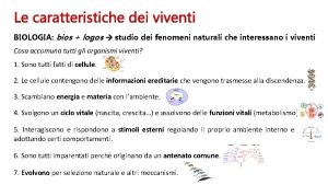 BIOLOGIA bios logos studio dei fenomeni naturali che