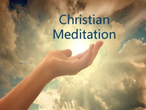 Christian Meditation Opening Prayer Jesus open our ears