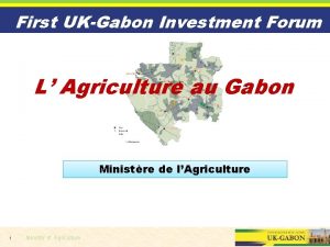 First UKGabon Investment Forum L Agriculture au Gabon