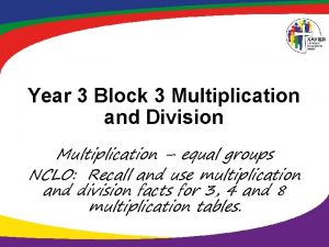 Year 3 Block 3 Multiplication and Division Multiplication