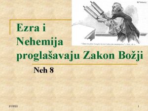 Ezra i Nehemija proglaavaju Zakon Boji Neh 8