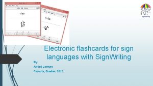 By Electronic flashcards for sign languages with Sign