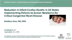 National Center on Birth Defects and Developmental Disabilities