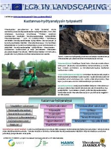 Listietoja www lcainlandscaping fi tiina ruuskanenmtt fi Kustannushytyanalyysin