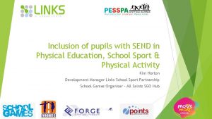 Inclusion of pupils with SEND in Physical Education