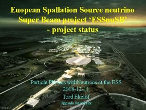 Euopean Spallation Source neutrino Super Beam project ESSnu