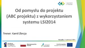 Od pomysu do projektu ABC projektu z wykorzystaniem