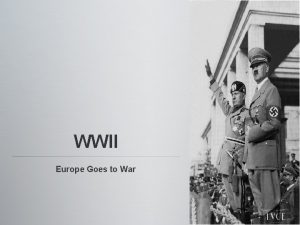 WWII Europe Goes to War Recap Facism Nazism