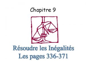 Chapitre 9 Lis de gauche a droite Ingalit