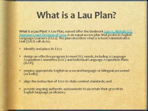 What is a Lau Plan A Lau Plan What is a Lau Plan A Lau Plan