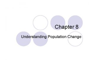 Chapter 8 Understanding Population Change Principles of Population