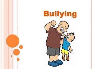 Bullying WHAT IS BULLYING Bullying is unwanted aggressive