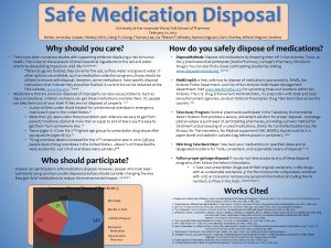 Safe Medication Disposal University of the Incarnate Word