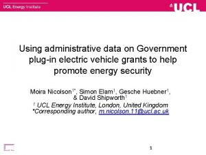 Using administrative data on Government plugin electric vehicle
