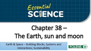Chapter 38 The Earth sun and moon Earth