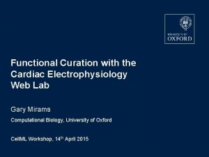 Functional Curation with the Cardiac Electrophysiology Web Lab