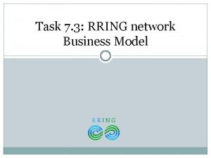 Task 7 3 RRING network Business Model Methodology