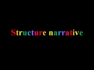 Structure narrative Situation initiale Le point de dpart