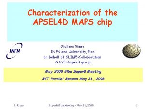 Characterization of the APSEL 4 D MAPS chip