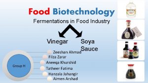 Food Biotechnology Fermentations in Food Industry Soya Sauce