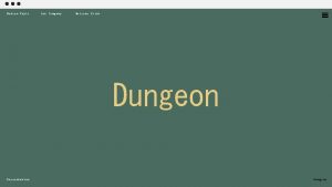 Modern Style Art Company Welcome Slide Dungeon Presentation