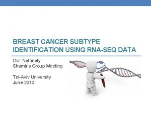 BREAST CANCER SUBTYPE IDENTIFICATION USING RNASEQ DATA Dvir