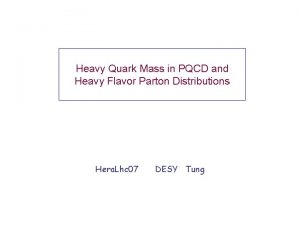 Heavy Quark Mass in PQCD and Heavy Flavor