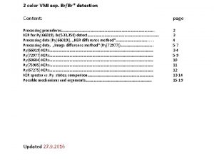 2 color VMI exp BrBr detection Content page