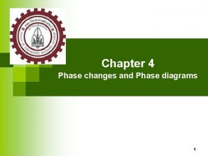 Chapter 4 Phase changes and Phase diagrams 1