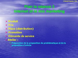 Benoit Duguay 2016 Plan la sance 3 Internet