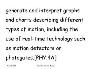 generate and interpret graphs and charts describing different