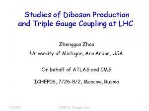 Studies of Diboson Production and Triple Gauge Coupling