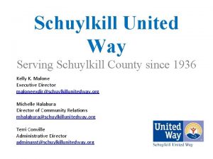 Schuylkill United Way Serving Schuylkill County since 1936