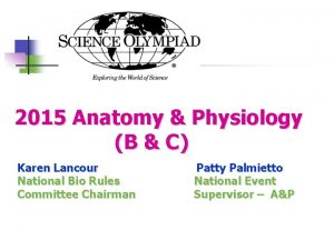 2015 Anatomy Physiology B C Karen Lancour National