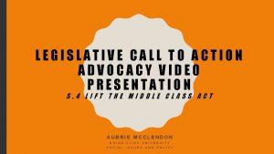 LEGISLATIVE CALL TO ACTION ADVOCACY VIDEO PRESENTATION S