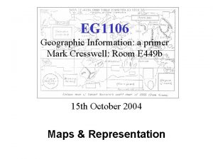 EG 1106 Geographic Information a primer Mark Cresswell