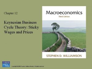 Chapter 12 Keynesian Business Cycle Theory Sticky Wages