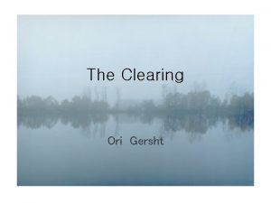 The Clearing Ori Gersht Ori Gersht born 1967
