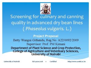 Screening for culinary and canning quality in advanced