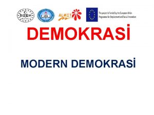 DEMOKRAS MODERN DEMOKRAS DEMOKRAS Demokrasi Halkn kendini ynetme