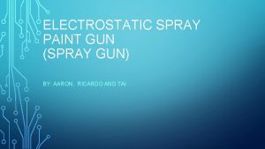 ELECTROSTATIC SPRAY PAINT GUN SPRAY GUN BY AARON