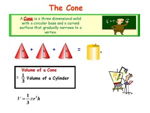 The Cone A Cone is a three dimensional