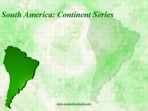 South America Continent Series www assignmentpoint com Satellite