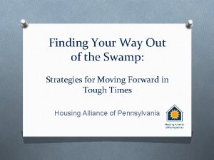 Finding Your Way Out of the Swamp Strategies