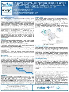 A GESTO INTEGRADA DOS RECURSOS HDRICOS NO ESPAO